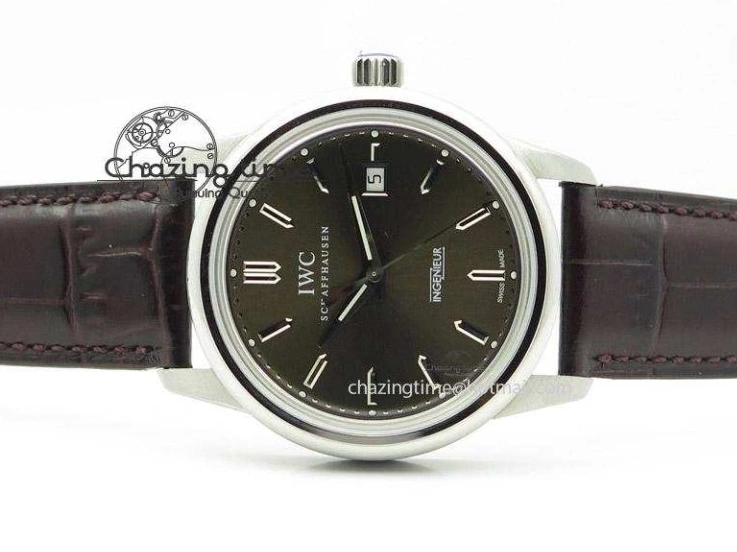MIROTIME 0807 Affordable Ingeniuer St.Laurens SS Brown Dial MK 1:1 Best Edition On Black Leather Strap A 7365